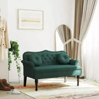 vidaXL Panchina con cuscini Verde scuro 47.4x25.6x29.5 Velluto