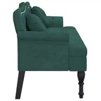 vidaXL Panchina con cuscini Verde scuro 47.4x25.6x29.5 Velluto
