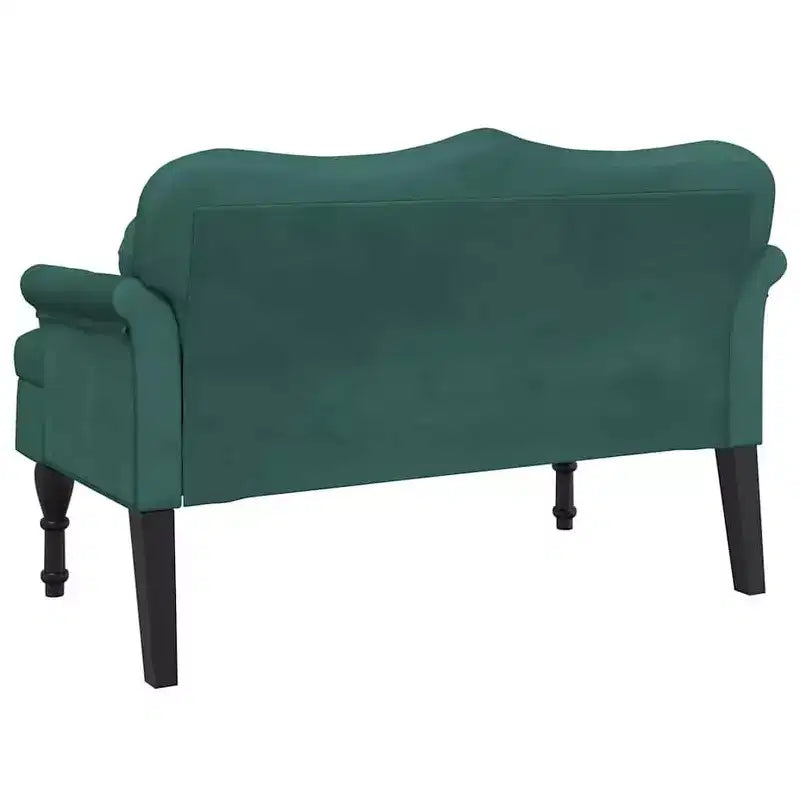 vidaXL Panchina con cuscini Verde scuro 47.4x25.6x29.5 Velluto