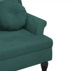 vidaXL Panchina con cuscini Verde scuro 47.4x25.6x29.5 Velluto