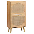 Karl Home Scarpiera in Rattan con 2 Ante a Ribalta