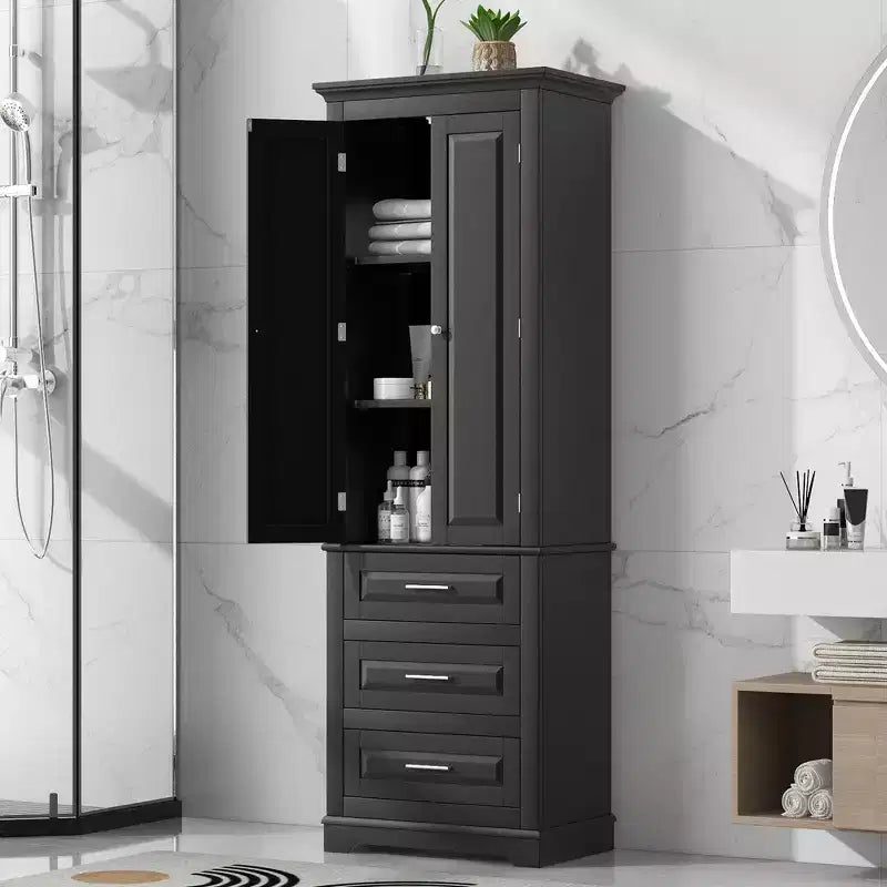 Mobile alto da bagno con tre cassetti
