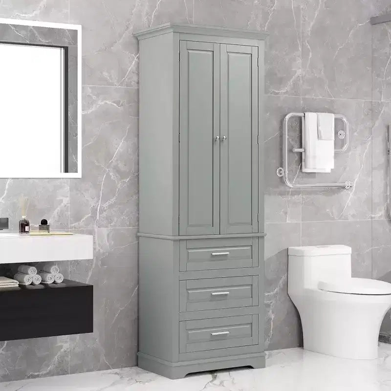 Mobile alto da bagno con tre cassetti