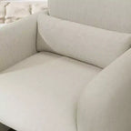 Poltrona a pozzetto imbottita moderna Roundhill Furniture Dylan, bianco crema