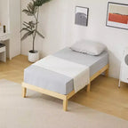 Karl Home, letto a piattaforma matrimoniale in legno di pino, colore legno