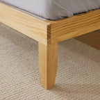 Karl Home, letto a piattaforma matrimoniale in legno di pino, colore legno