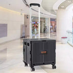 Carrello portautensili pieghevole VEVOR, capacità di carico 50 kg, carrello a cassa pieghevole portatile con manico telescopico per carichi pesanti e 4 ruote girevoli