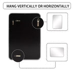 Specchio da bagno rettangolare 32x22 con cornice in lega di alluminio, specchio da parete per camera da letto, soggiorno, ingresso, argento