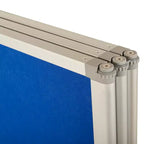 ECR4Kids Divisorio da Stanza Mobile con Lavagna Magnetica a Secco e Flanella, 3 Pannelli, Materiale Scolastico