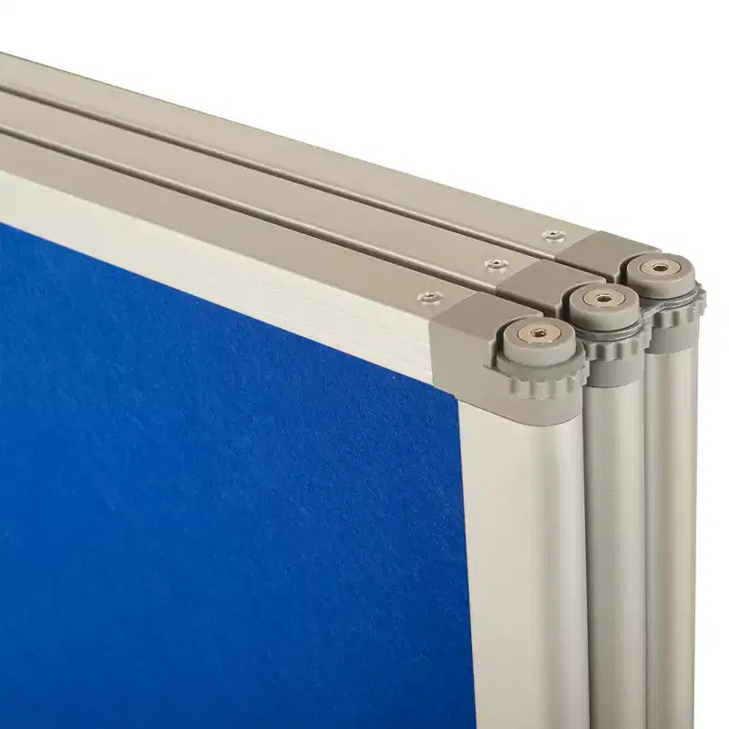 ECR4Kids Divisorio da Stanza Mobile con Lavagna Magnetica a Secco e Flanella, 3 Pannelli, Materiale Scolastico