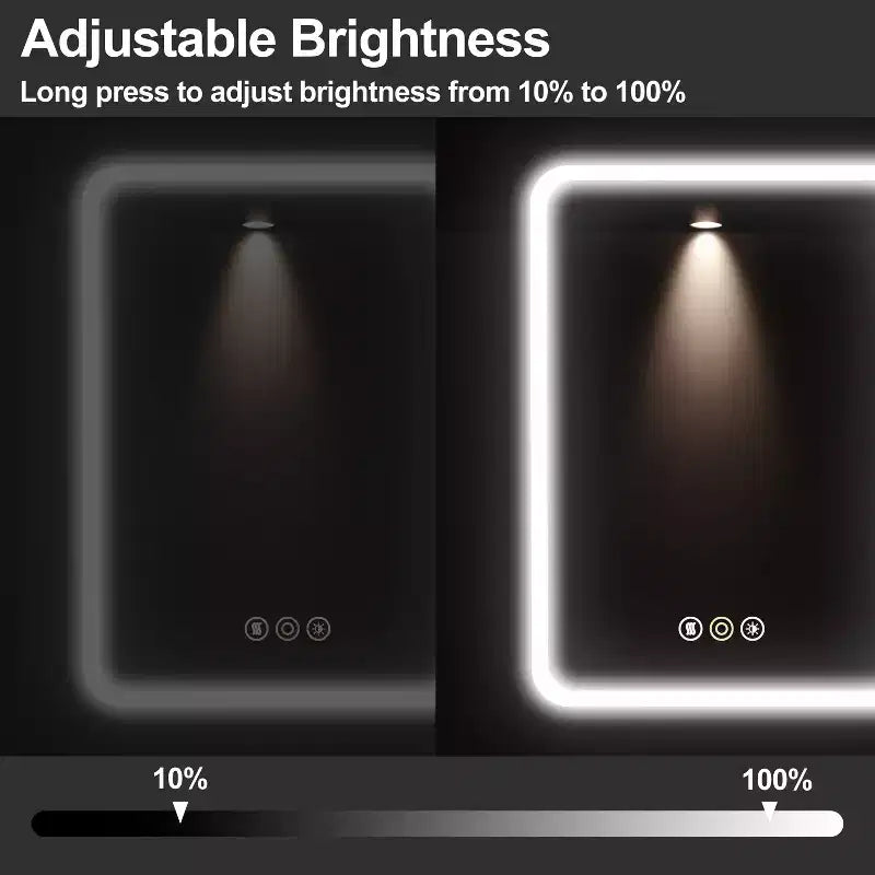 Aris Armadietto a specchio LED, Incasso/Montaggio a parete, Dimmerabile, Luce a 3 modalità, Antiappannamento, Ripiani regolabili, Bianco