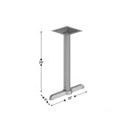 Flash Furniture Base a T per tavolo da ristorante 5'' x 22'' con colonna ad altezza tavolo da 3'' di diametro