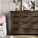 55 Mobile Contenitore a 8 Cassetti, Credenza Retrò, Mobile Contenitore Multicassetti, Mobile in Legno Stile Retrò