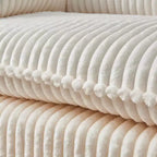 Sedia Divano Comprimibile Convertibile con Ottomana, Poltrona Moderna in Tessuto a Coste per Piccoli Spazi, Soggiorno, Dormitorio o Appartamento