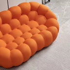 Divanetto "Bubble" da 75 pollici con design a nido d'ape, tessuto a rete 3D per spazi moderni, arancione