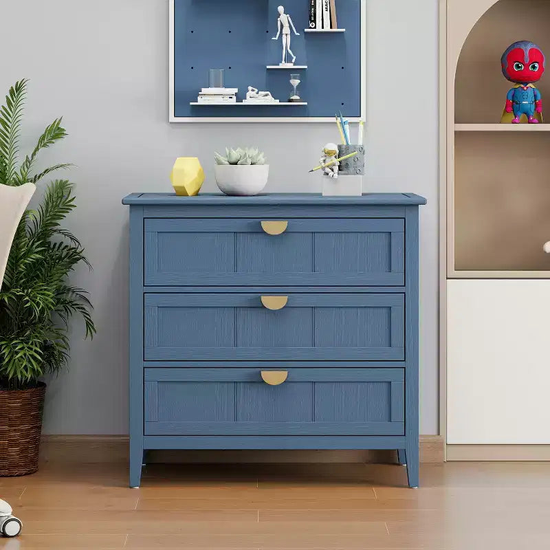 GDFStudio Virginia Mobiletto Contenitore in Legno 31.5 con 3 Cassetti