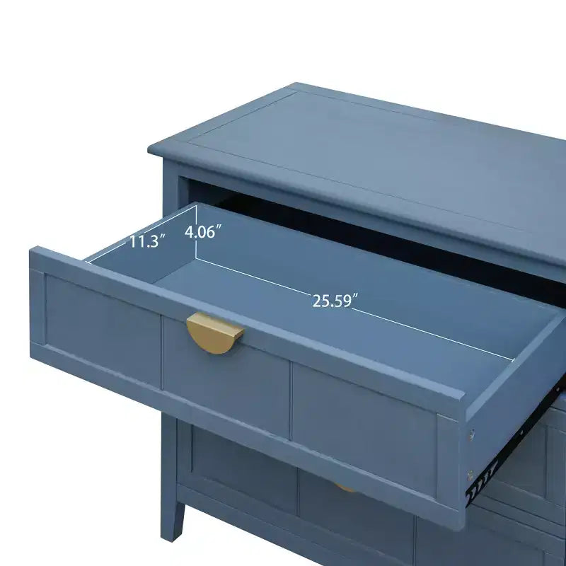 GDFStudio Virginia Mobiletto Contenitore in Legno 31.5 con 3 Cassetti