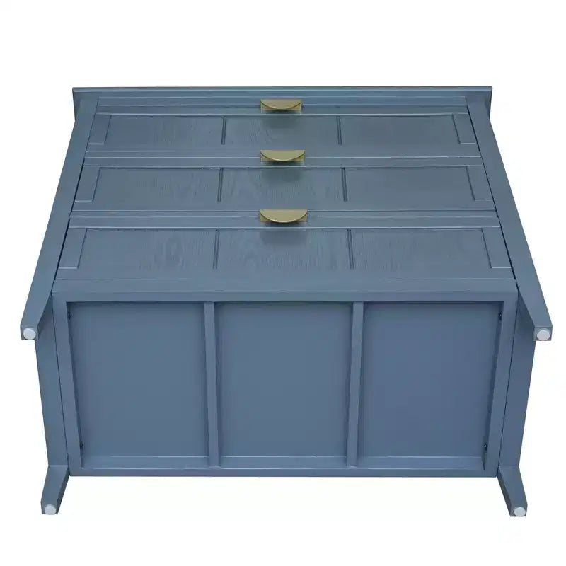 GDFStudio Virginia Mobiletto Contenitore in Legno 31.5 con 3 Cassetti