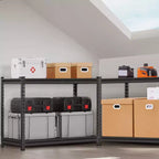 Scaffali di stoccaggio VEVOR, 1088 kg, Scaffalatura da garage resistente a 4 ripiani, 50,8 P x 101,6 L x 152,4 H cm Scaffali metallici regolabili per unità di scaffalatura industriale