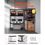 Scaffali di stoccaggio VEVOR, 1088 kg, Scaffalatura da garage resistente a 4 ripiani, 50,8 P x 101,6 L x 152,4 H cm Scaffali metallici regolabili per unità di scaffalatura industriale