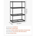 Scaffali di stoccaggio VEVOR, 1088 kg, Scaffalatura da garage resistente a 4 ripiani, 50,8 P x 101,6 L x 152,4 H cm Scaffali metallici regolabili per unità di scaffalatura industriale