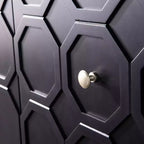 Mobiletto decorativo Gramdlynn a due ante - Nero - SEI