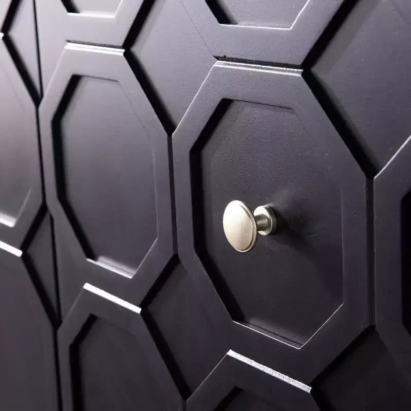 Mobiletto decorativo Gramdlynn a due ante - Nero - SEI