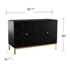 Mobiletto decorativo Gramdlynn a due ante - Nero - SEI