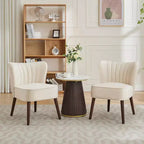 Poltrona moderna in velluto per soggiorno, poltrona lounge Mid-Century con schienale ad ali e gambe in legno massello, capacità 136 kg, poltrona imbottita lussuosa
