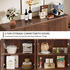 MAYEERTY Mobile Credenza Ampio 4 Ripiani Contenitore per Stoviglie Utensili