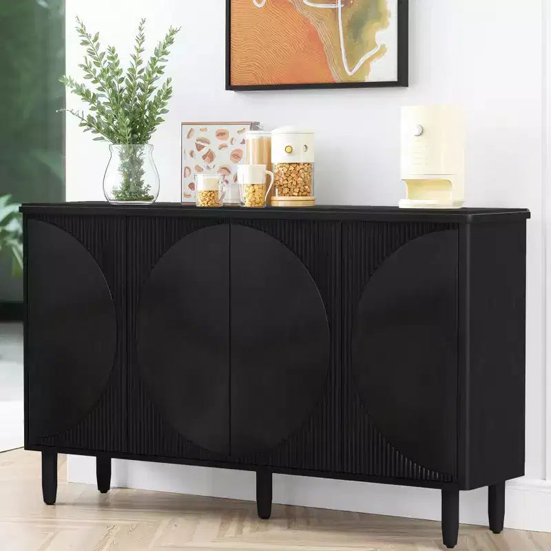 MAYEERTY Mobile Credenza Ampio 4 Ripiani Contenitore per Stoviglie Utensili