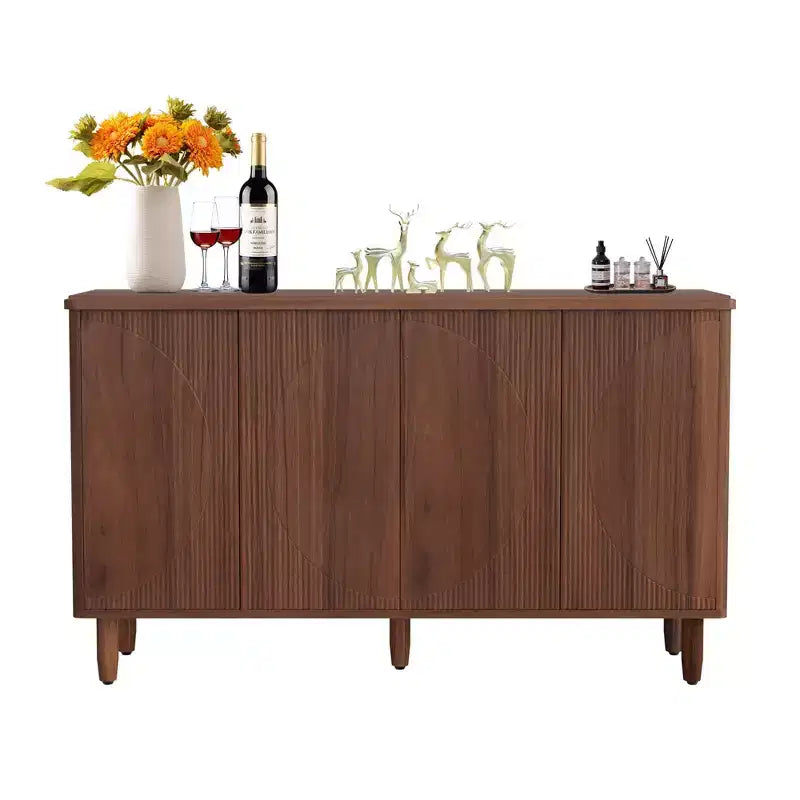 MAYEERTY Mobile Credenza Ampio 4 Ripiani Contenitore per Stoviglie Utensili