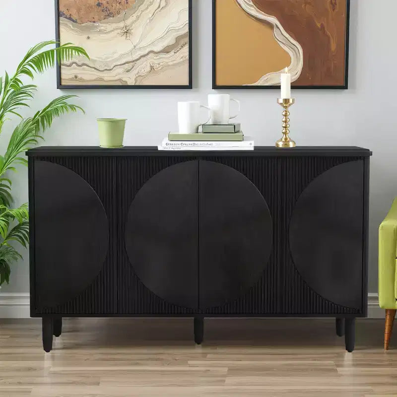 MAYEERTY Mobile Credenza Ampio 4 Ripiani Contenitore per Stoviglie Utensili
