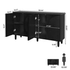 MAYEERTY Mobile Credenza Ampio 4 Ripiani Contenitore per Stoviglie Utensili