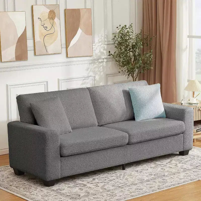 83 Inch Modern 3 Seater Sofa - Deep Seats Couch, Comfortable Cloud Couch, Perfect for Living Room, Bedroom, Office