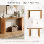 Christopher Knight Home Sebastian Tavolo Consolle Vintage con Bordi Decorati e Gambe Curve Reversibili