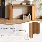 Christopher Knight Home Sebastian Tavolo Consolle Vintage con Bordi Decorati e Gambe Curve Reversibili