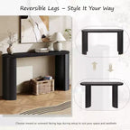 Christopher Knight Home Sebastian Tavolo Consolle Vintage con Bordi Decorati e Gambe Curve Reversibili