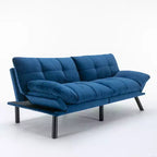 Divano letto moderno pieghevole convertibile Dovelina Leatehr Feeling - Verde