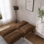 Divano letto moderno pieghevole convertibile Dovelina Leatehr Feeling - Verde