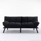 Divano letto moderno pieghevole convertibile Dovelina Leatehr Feeling - Verde