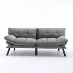 Divano letto moderno pieghevole convertibile Dovelina Leatehr Feeling - Verde