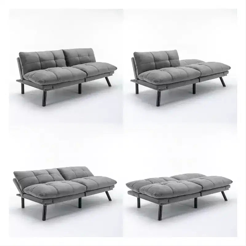 Divano letto moderno pieghevole convertibile Dovelina Leatehr Feeling - Verde