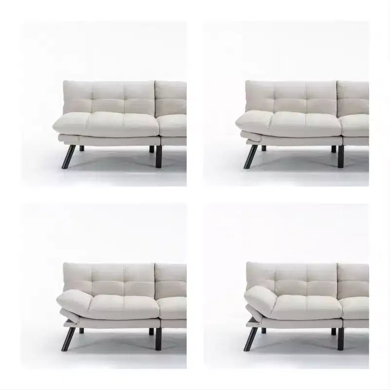 Divano letto moderno pieghevole convertibile Dovelina Leatehr Feeling - Verde