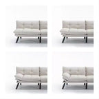 Divano letto moderno pieghevole convertibile Dovelina Leatehr Feeling - Verde
