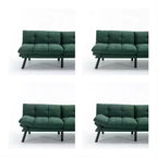 Divano letto moderno pieghevole convertibile Dovelina Leatehr Feeling - Verde