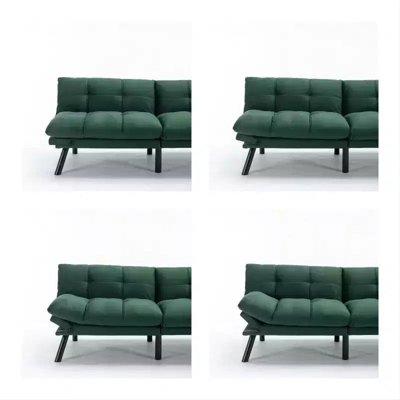 Divano letto moderno pieghevole convertibile Dovelina Leatehr Feeling - Verde