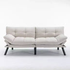 Divano letto moderno pieghevole convertibile Dovelina Leatehr Feeling - Verde