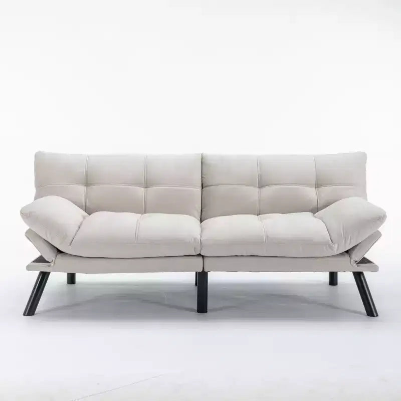 Divano letto moderno pieghevole convertibile Dovelina Leatehr Feeling - Verde