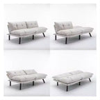 Divano letto moderno pieghevole convertibile Dovelina Leatehr Feeling - Verde